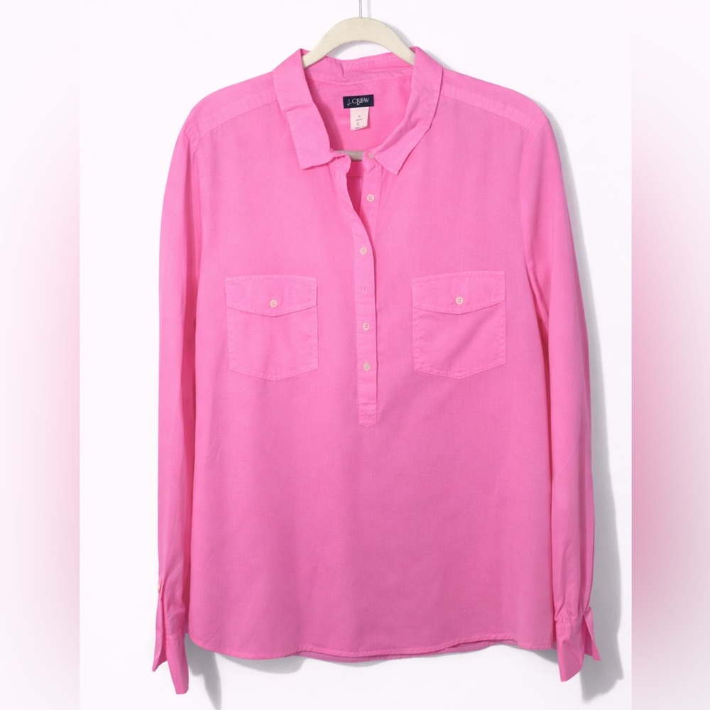 J.Crew Faded Pink Button Up Shirt XL | 100% Cotton Top